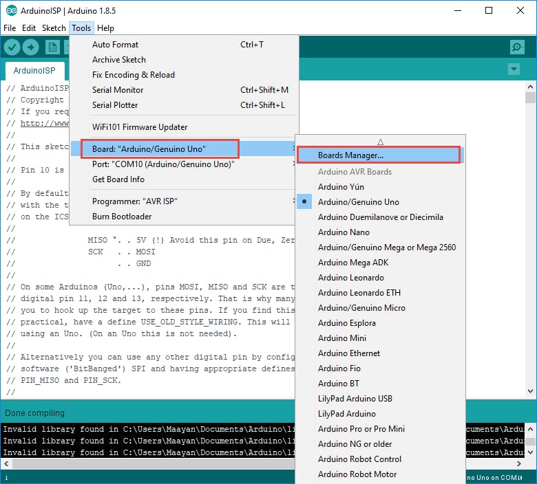 arduino-board-manager