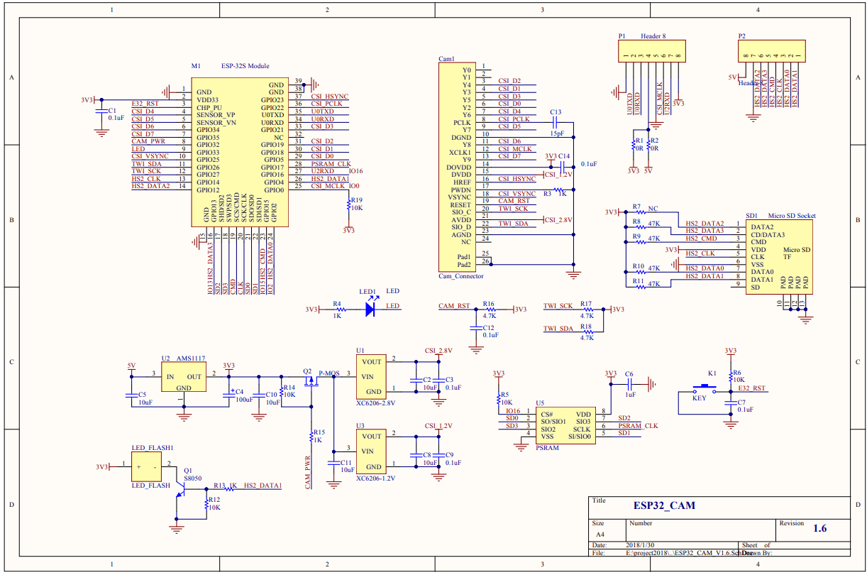 01-esp32-cam-ai-thinker-schematic-diagram